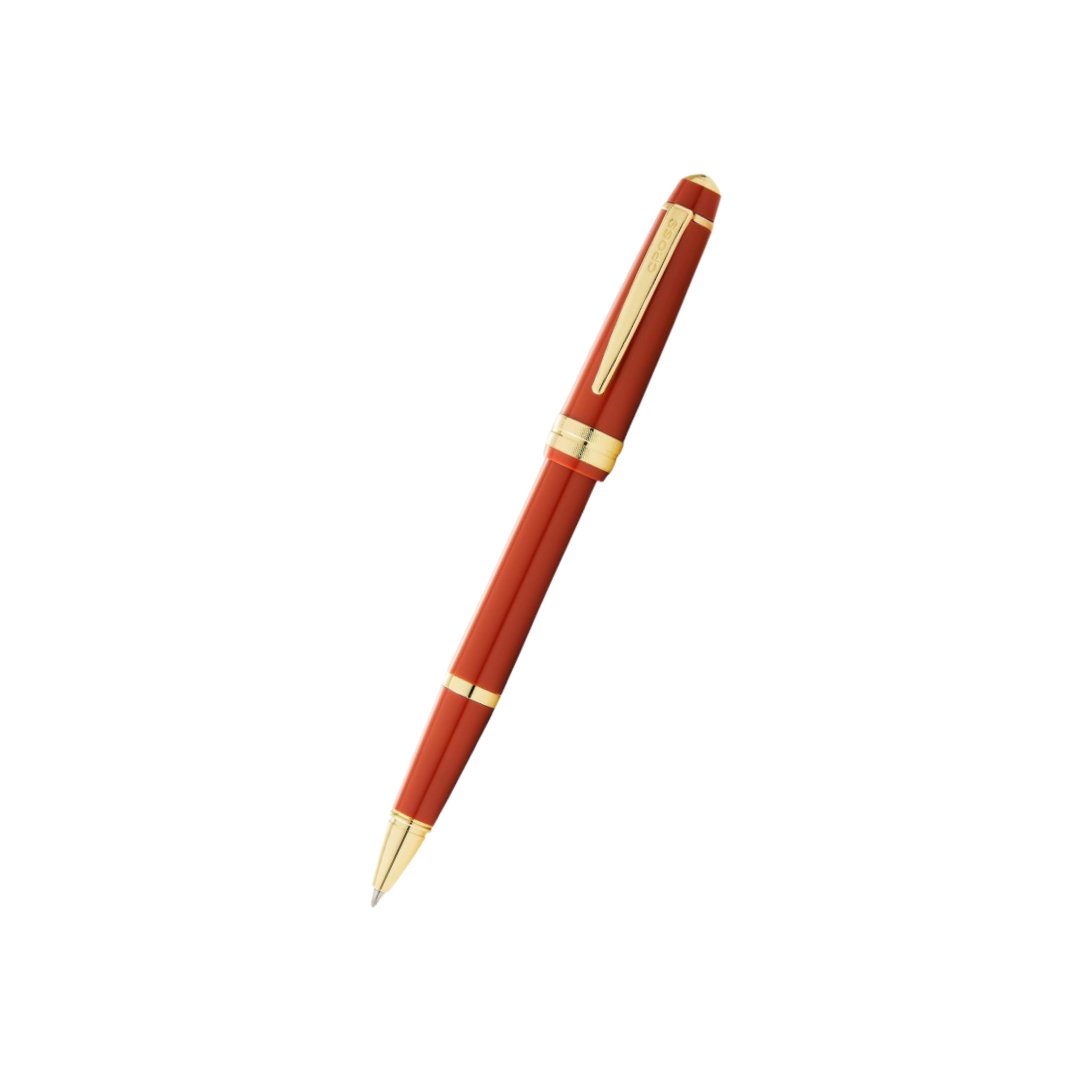 Cross Bailey Light Polished Amber Resin and Gold Tone Rollerball Pen