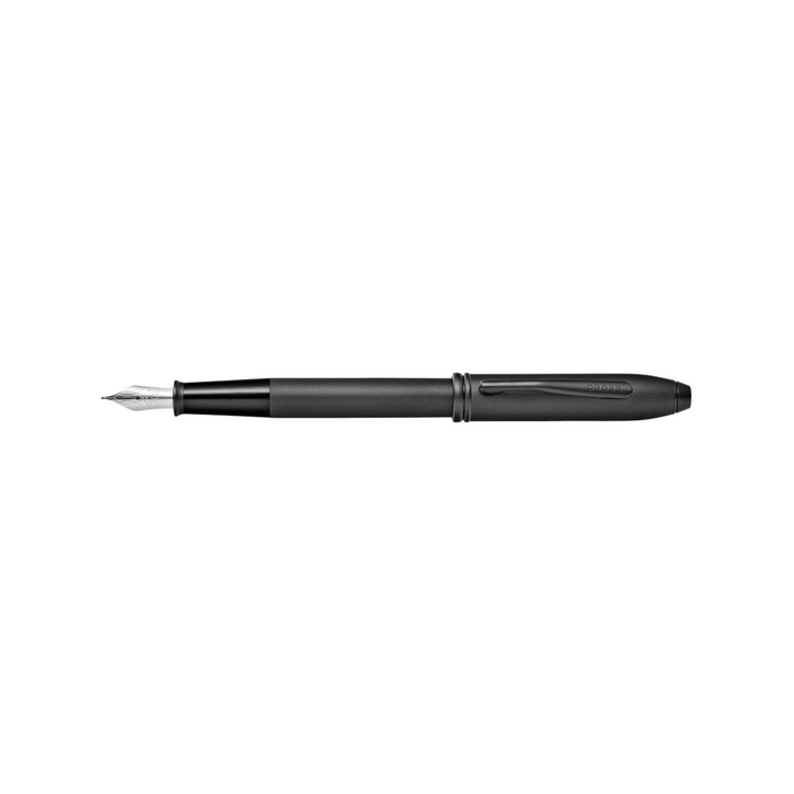 Cross Townsend Black PVD Micro-knurl Fountain Pen — Cross fountain pen — precision nib writing instrument, at Cityluxe Singapore stationery store