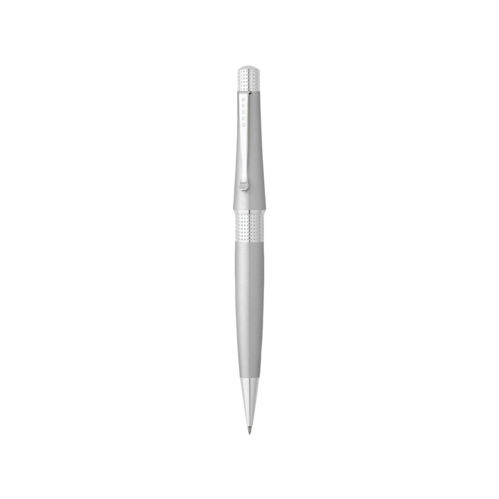 Cross Beverly Satin Chrome Ballpoint Pen — Cross rollerball pen — fluid gel ink writing instrument, at Cityluxe Singapore