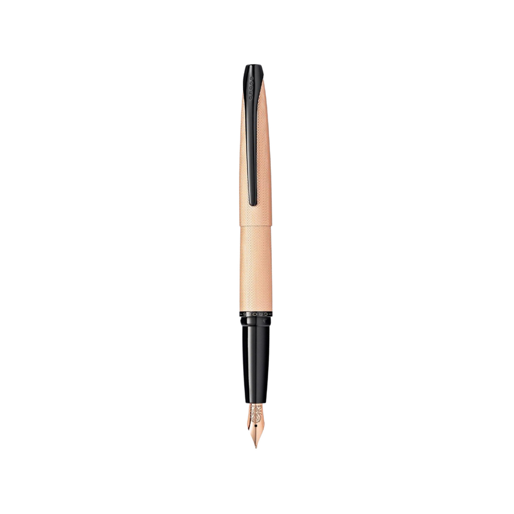 Cross ATX Brushed Rose Gold Fountain Pen — Cross fountain pen — precision nib writing instrument, at Cityluxe Singapore stationery store