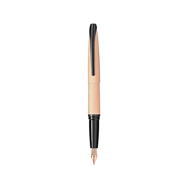 Cross ATX Brushed Rose Gold Fountain Pen — Cross fountain pen — precision nib writing instrument, at Cityluxe Singapore stationery store
