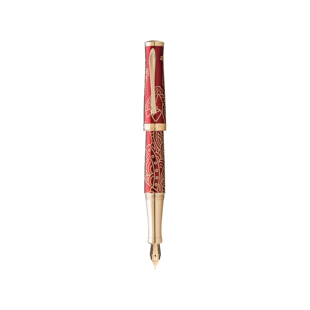 Cross Sauvage Year of the Horse Fountain Pen in Red — Cross fountain pen — precision nib writing instrument, at Cityluxe Singapore stationery store