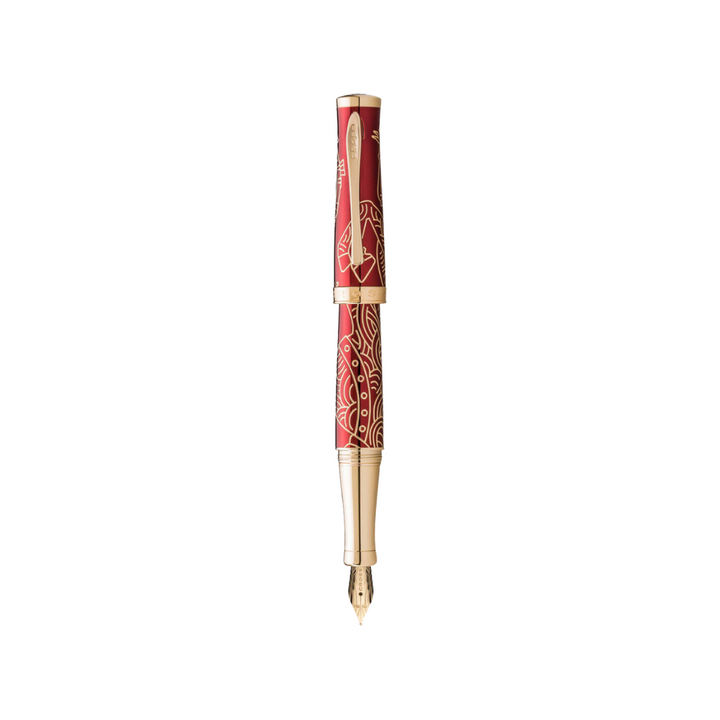 Cross Sauvage Year of the Horse Fountain Pen in Red — Cross fountain pen — precision nib writing instrument, at Cityluxe Singapore stationery store
