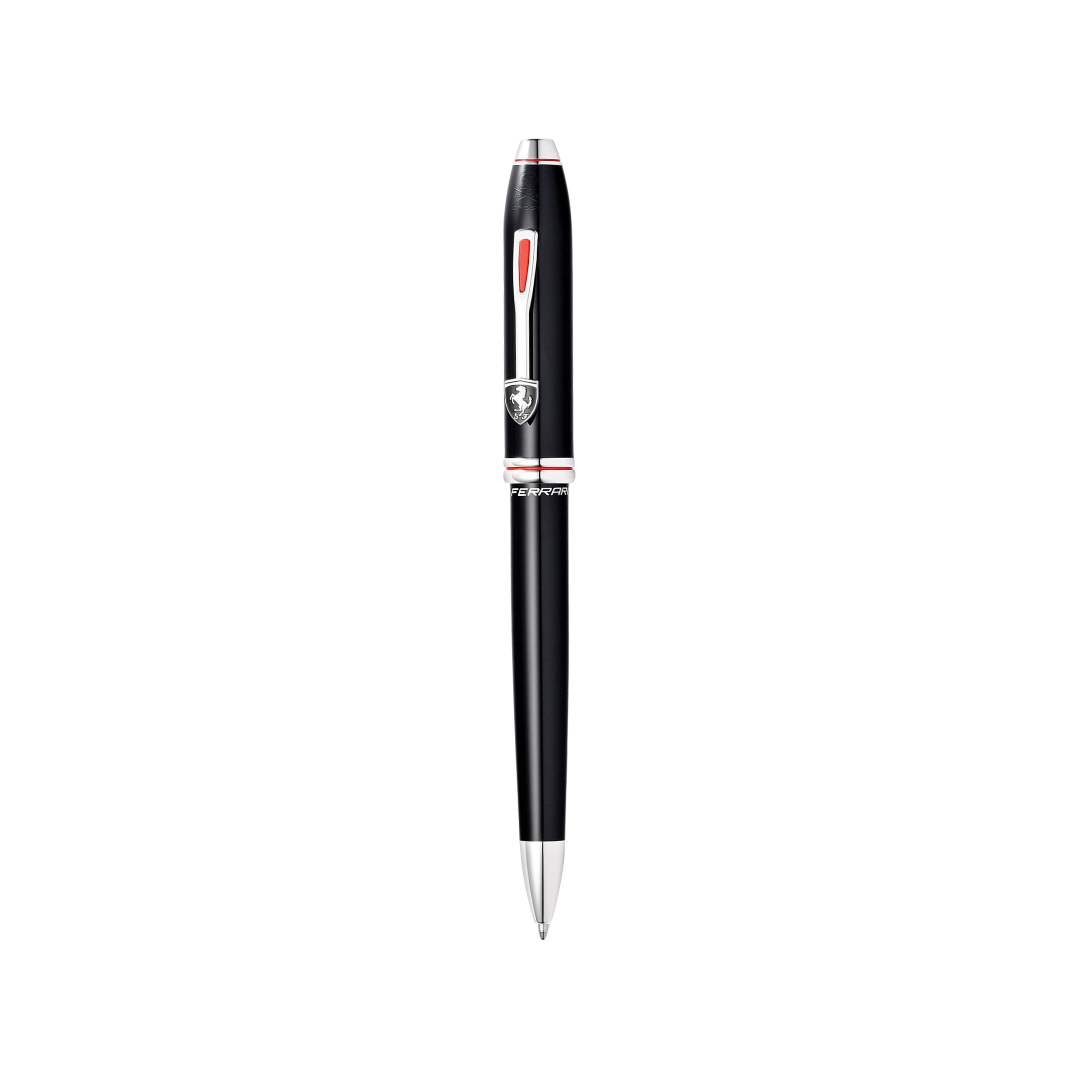 Cross Ferrari Townsend Ballpoint Pen in Glossy Black Lacquer — Cross ballpoint pen — reliable smooth-writing everyday pen, at Cityluxe Singapore