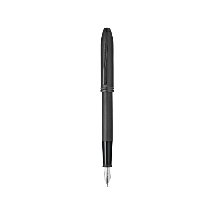 Cross Townsend Black PVD Micro-knurl Fountain Pen — Cross fountain pen — precision nib writing instrument, at Cityluxe Singapore stationery store