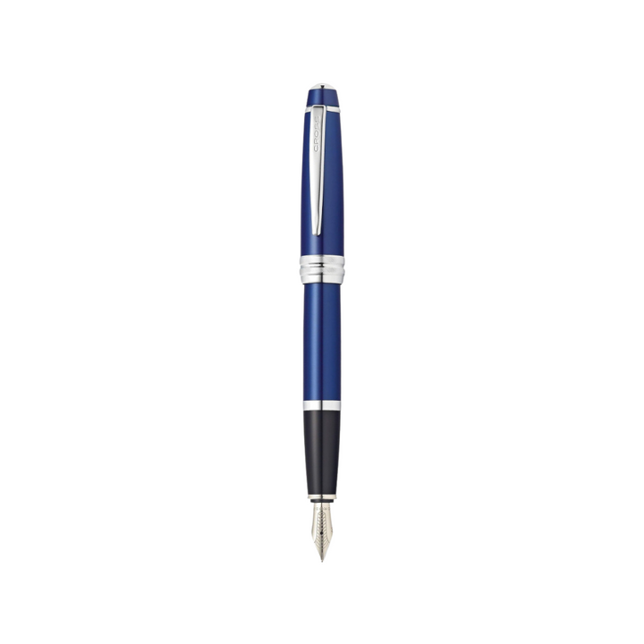 Cross Bailey Fountain Pen in Blue Lacquer (Medium) — Cross fountain pen — precision nib writing instrument, at Cityluxe Singapore stationery store
