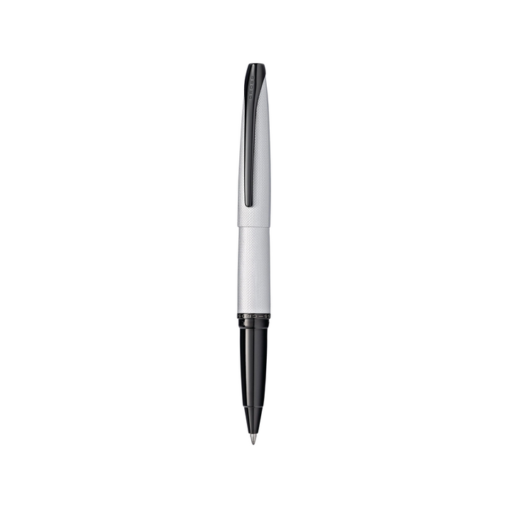 Cross ATX Brushed Chrome Rollerball Pen — Cross rollerball pen — fluid gel ink writing instrument, at Cityluxe Singapore