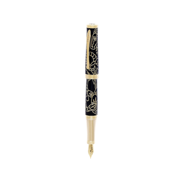 Cross Year Of The Goat Fountain Pen in Black Lacquer — Cross fountain pen — precision nib writing instrument, at Cityluxe Singapore stationery store
