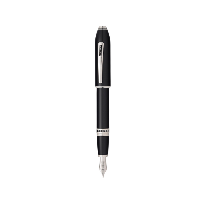 Cross Peerless 125 Obsidian Black Lacquer Fountain Pen — Cross fountain pen — precision nib writing instrument, at Cityluxe Singapore stationery store