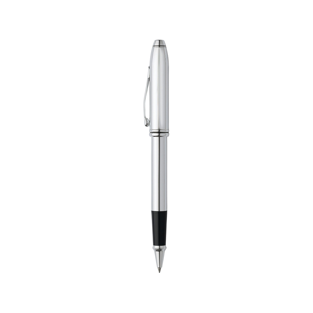 Cross Townsend Lustrous Chrome Rollerball Pen — Cross rollerball pen — fluid gel ink writing instrument, at Cityluxe Singapore