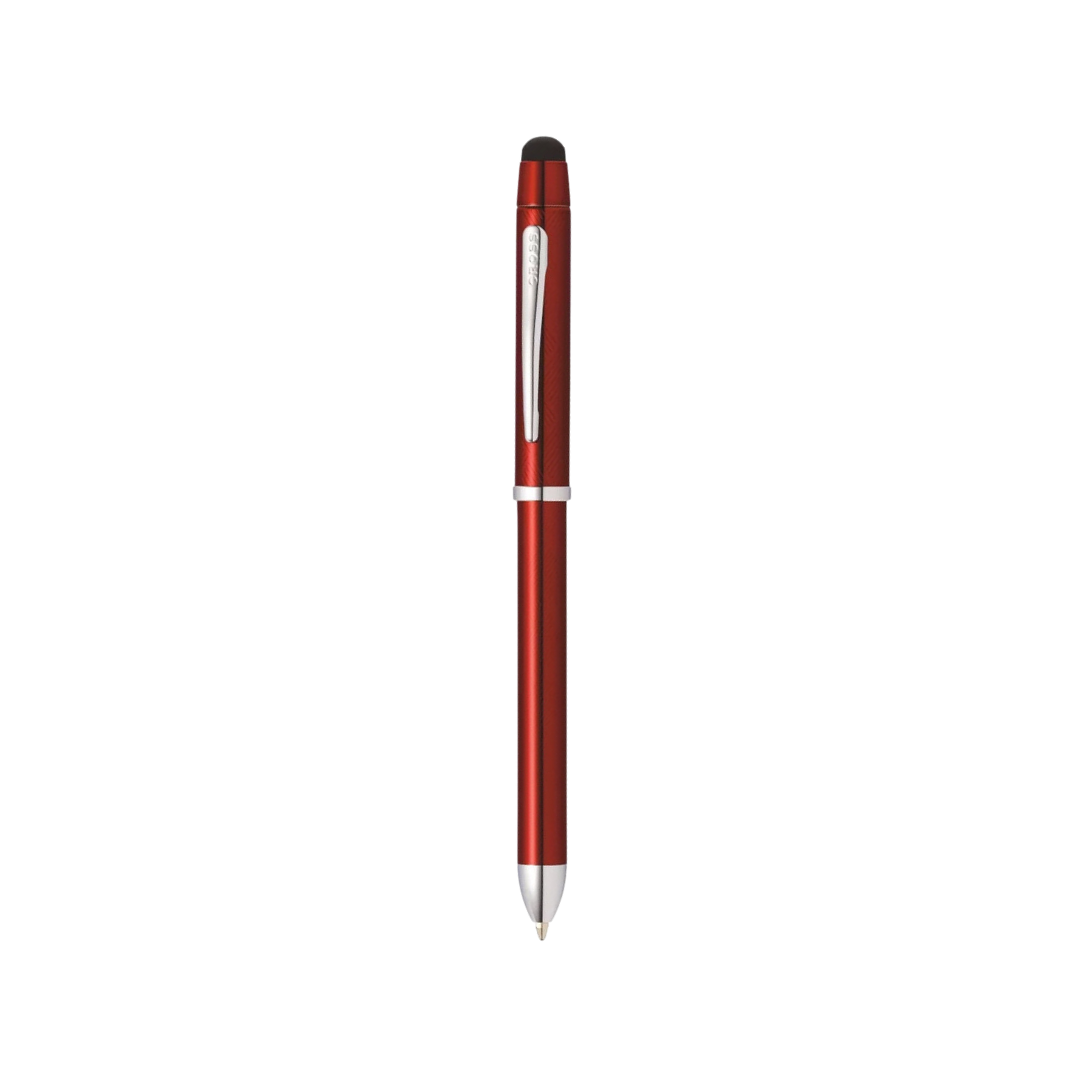 Cross Tech3+ Translucent Red Multifunction Pen — Cross ballpoint pen — reliable smooth-writing everyday pen, at Cityluxe Singapore