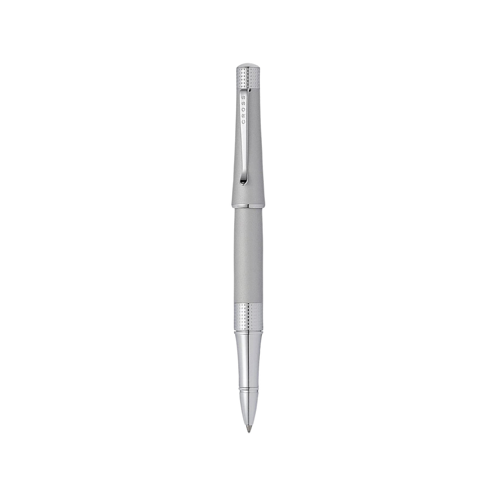 Cross Beverly Satin Chrome Rollerball Pen — Cross rollerball pen — fluid gel ink writing instrument, at Cityluxe Singapore