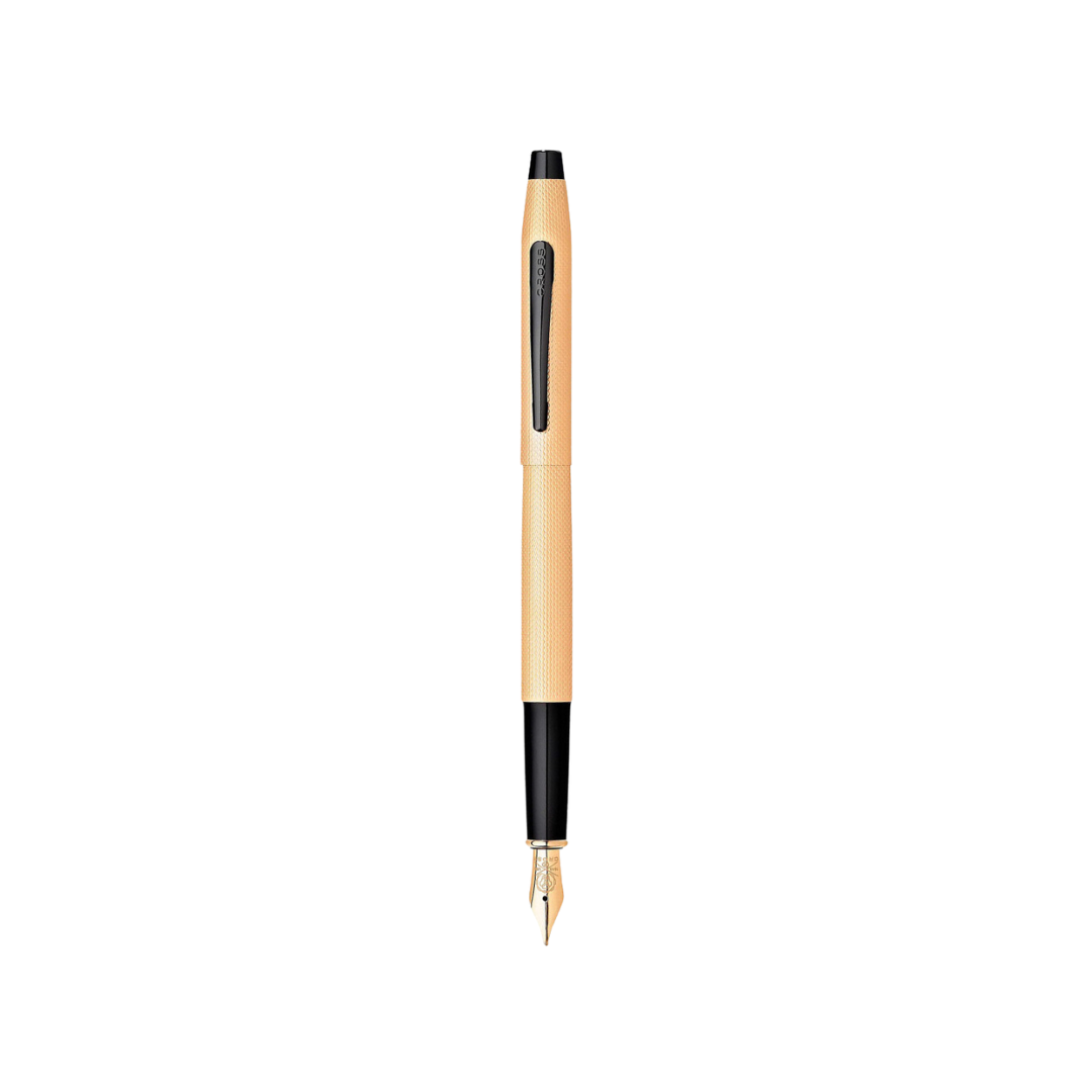 Cross Classic Century Fountain Pen in Brushed Rose Gold — Cross fountain pen — precision nib writing instrument, at Cityluxe Singapore stationery store