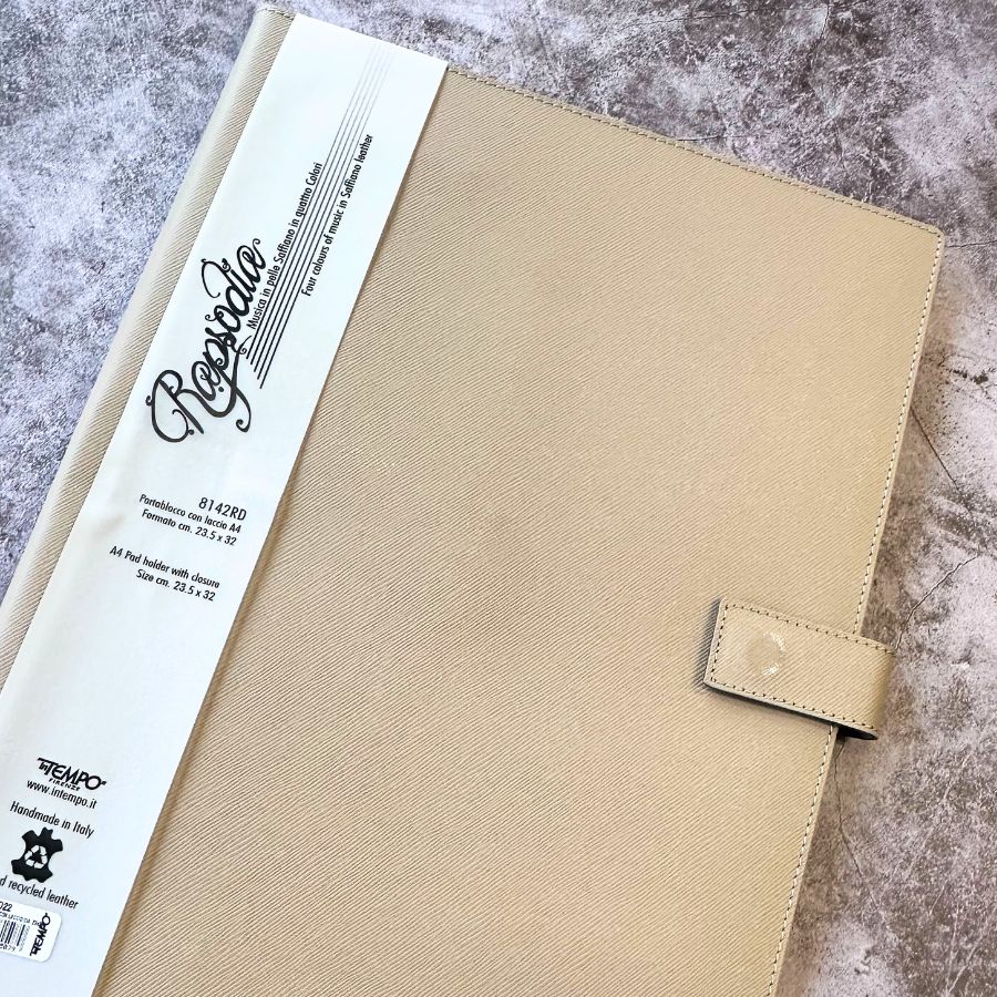 InTempo A4 Pad Cover with Closure — In Tempo document holder — premium stationery and lifestyle, at Cityluxe Singapore