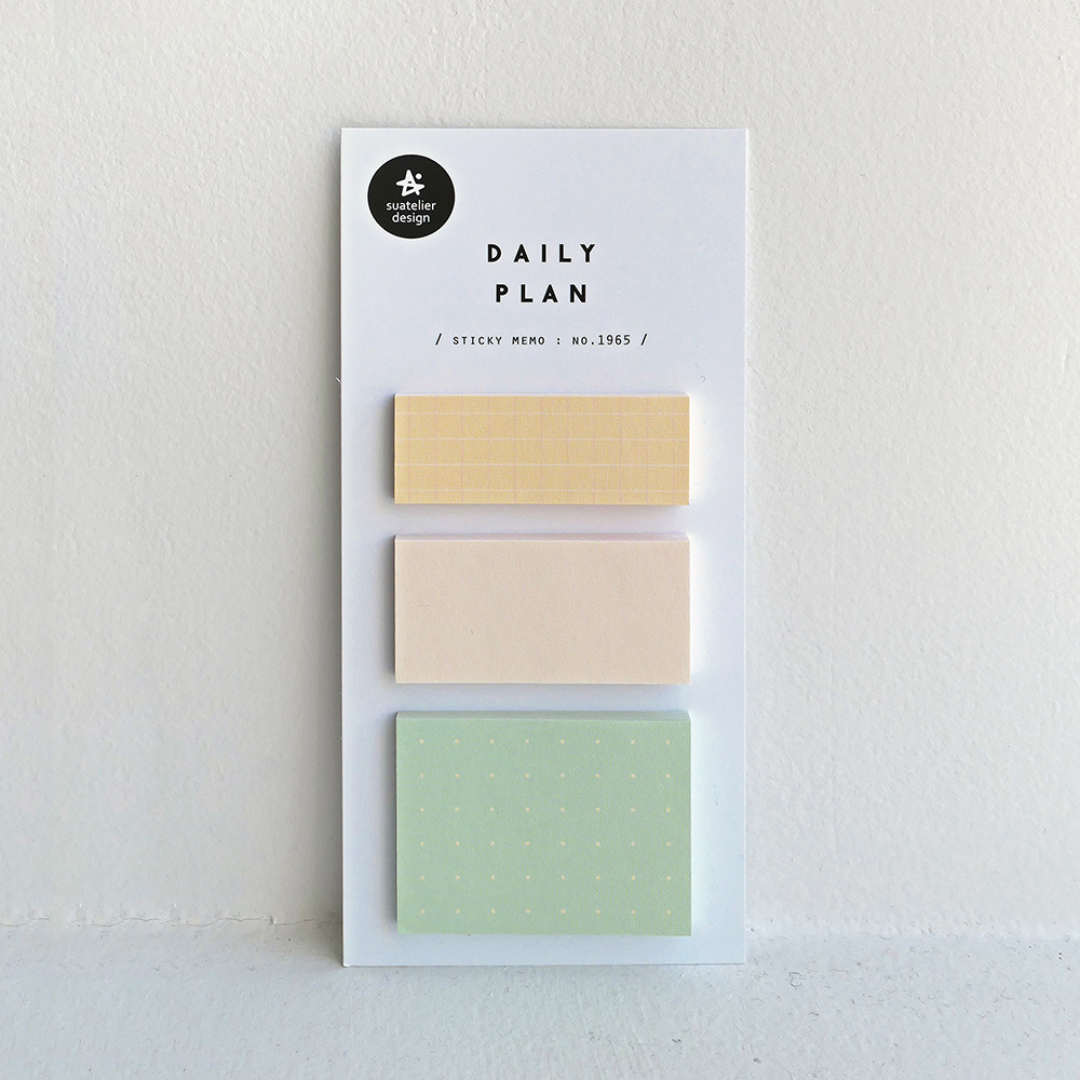 Suatelier Daily Plan Sticky Memo - .51 Pastel Grid (3)