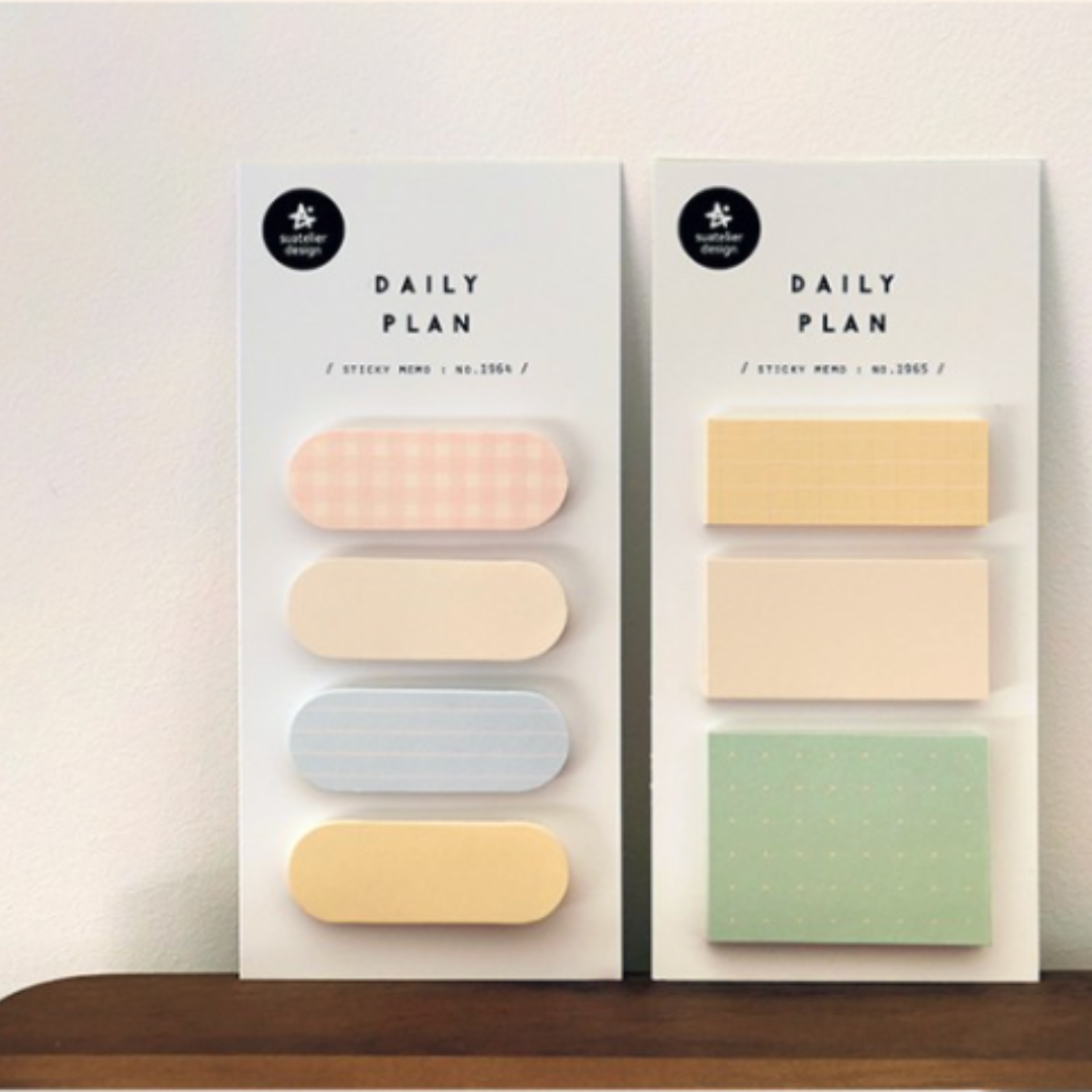Suatelier Daily Plan Sticky Memo - .51 Pastel Grid (3)