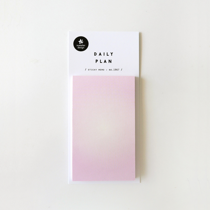 Suatelier Daily Plan Sticky Memo in .53 Pink Light (1) — Suatelier sticky memo — premium stationery and lifestyle, at Cityluxe Singapore