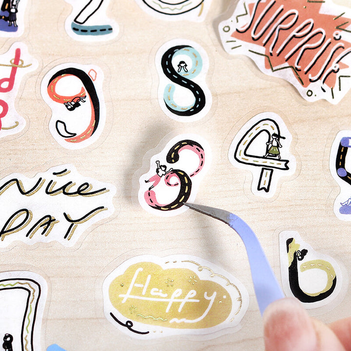 BGM Foil Stamping Flake Seal: Dwarf Country in Days — BGM decorative sticker — for journaling, planners and scrapbooking, at Cityluxe Singapore