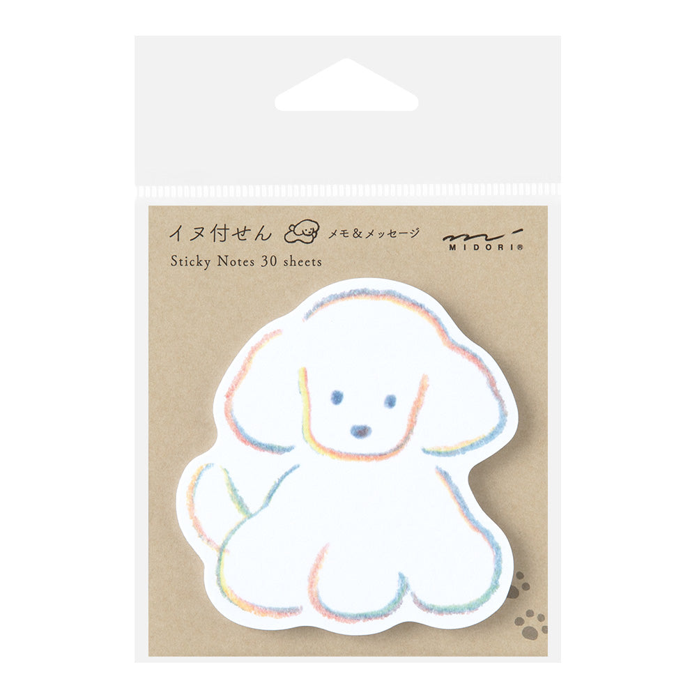 Midori Sticky Notes in Die-Cut Dog — Midori sticky note — premium stationery and lifestyle, at Cityluxe Singapore