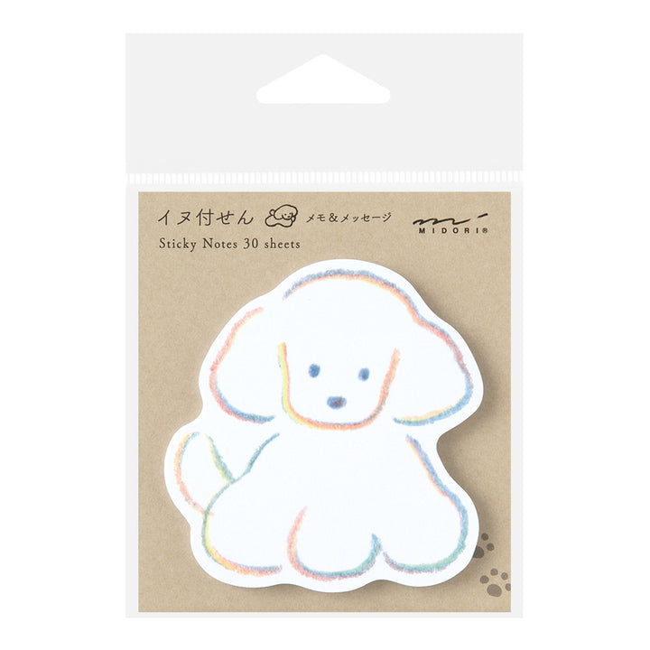 Midori Sticky Notes in Die-Cut Dog — Midori sticky note — premium stationery and lifestyle, at Cityluxe Singapore
