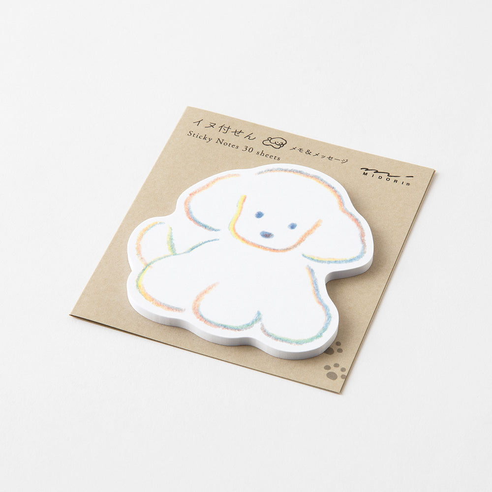 Midori Sticky Notes in Die-Cut Dog — Midori sticky note — premium stationery and lifestyle, at Cityluxe Singapore