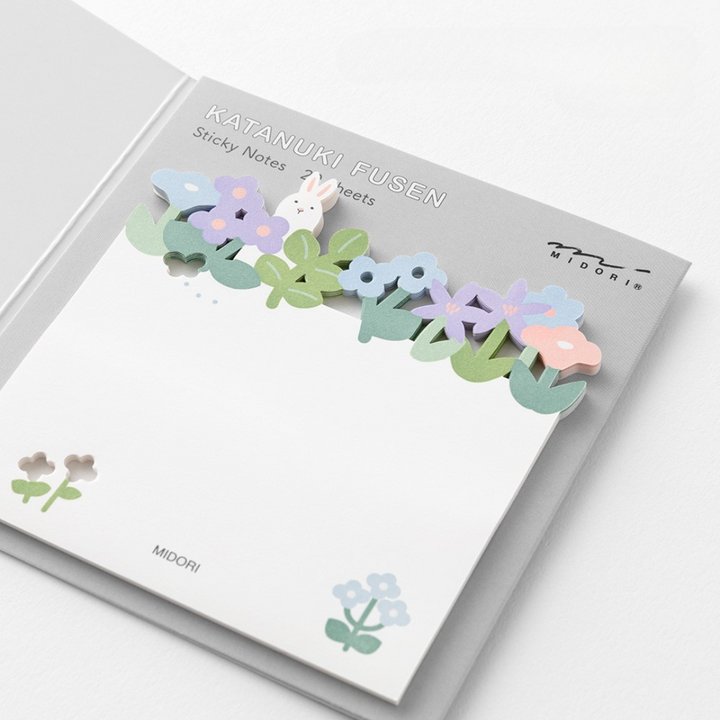 Midori Sticky Notes in Die Cutting Flower Garden — Midori sticky note — premium stationery and lifestyle, at Cityluxe Singapore