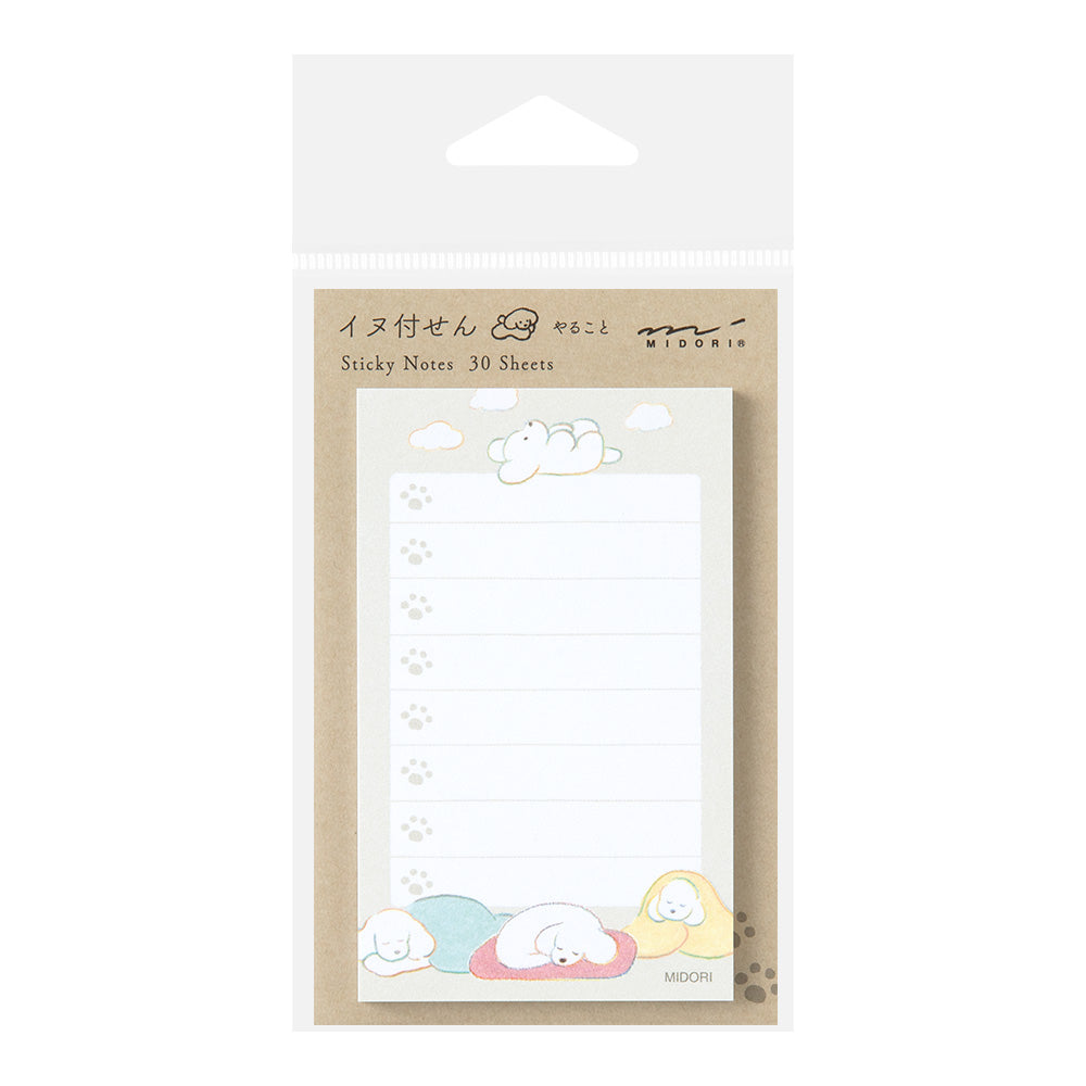 Midori Sticky Notes To Do in Dog Gray — Midori sticky note — premium stationery and lifestyle, at Cityluxe Singapore