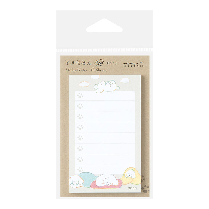 Midori Sticky Notes To Do in Dog Gray — Midori sticky note — premium stationery and lifestyle, at Cityluxe Singapore