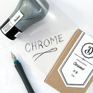 Dominant Industry Mirror 25ml Ink Bottle (for Dip Pen) - Chrome