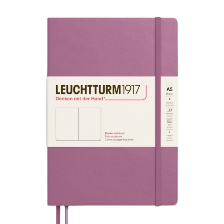 Leuchtturm1917 A5 Medium Hardcover Notebook in Plain / Dusty Rose — Leuchtturm1917 notebook — quality writing journal with premium paper, at Cityluxe Singapore stationery store