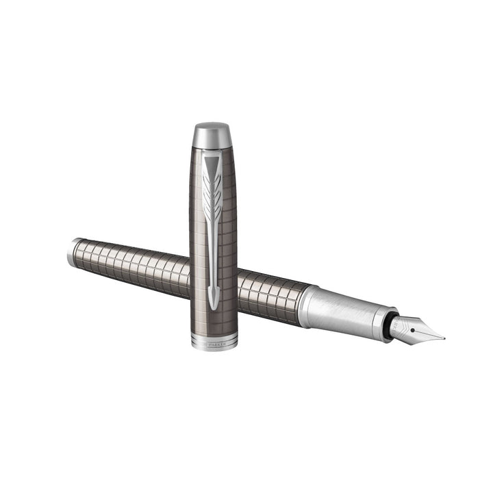 Parker IM Premium Fountain Pen in Dark Espresso with Chrome Trims — Parker fountain pen — precision nib writing instrument, at Cityluxe Singapore stationery store
