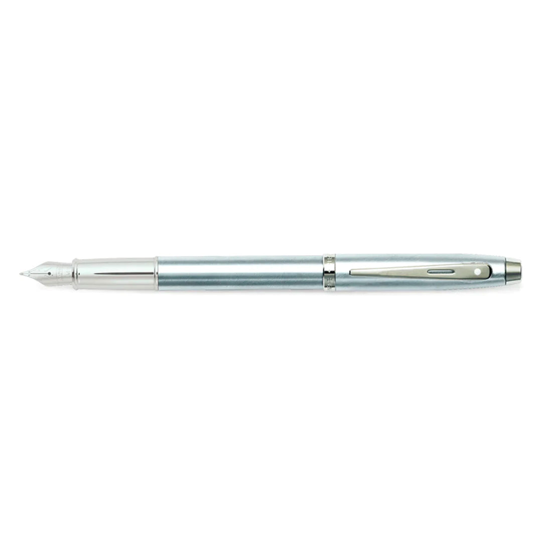 Sheaffer 100 E9306 Brushed Chrome With Chrome Plated Trims Fountain Pen (WW30) — Sheaffer fountain pen — precision nib writing instrument, at Cityluxe Singapore stationery store