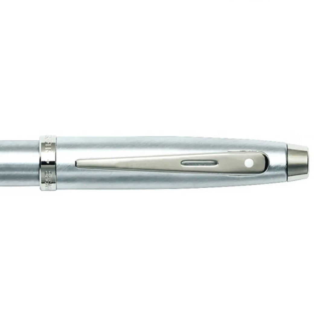 Sheaffer 100 E9306 Brushed Chrome With Chrome Plated Trims Fountain Pen (WW30) — Sheaffer fountain pen — precision nib writing instrument, at Cityluxe Singapore stationery store