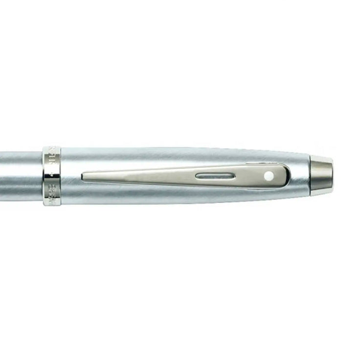 Sheaffer 100 E9306 Brushed Chrome With Chrome Plated Trims Fountain Pen (WW30) — Sheaffer fountain pen — precision nib writing instrument, at Cityluxe Singapore stationery store