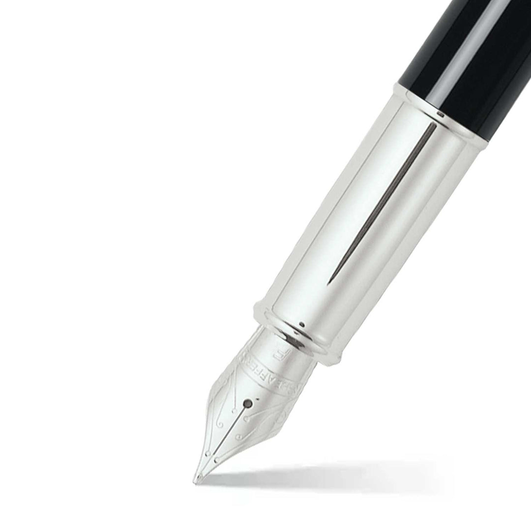 Sheaffer 100 E9313 Black and Chrome  With Chrome Trims Fountain Pen (WW30)