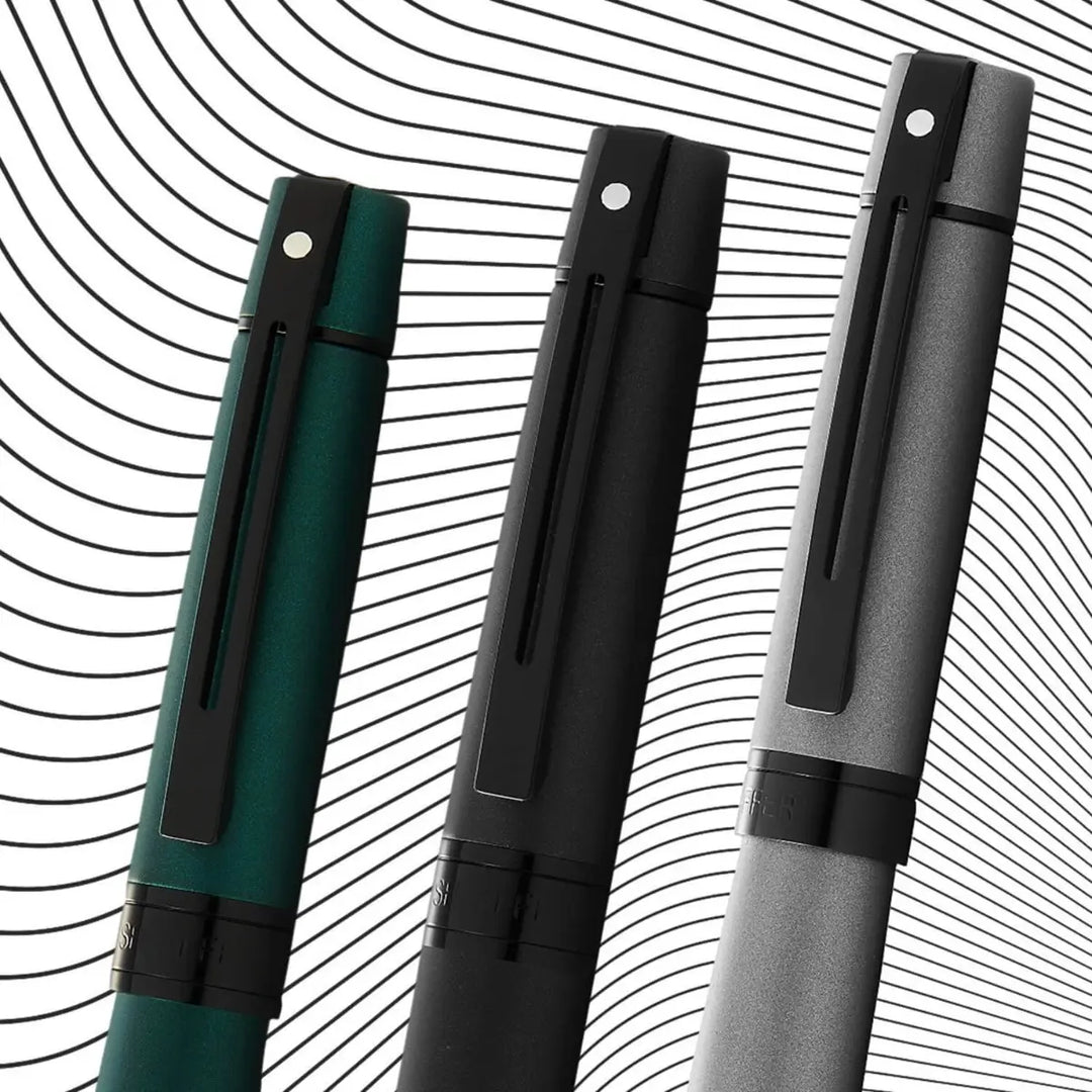Sheaffer 300 E9346 Matte Green With Black Trims Fountain Pen  (WW30) — Sheaffer fountain pen — precision nib writing instrument, at Cityluxe Singapore stationery store