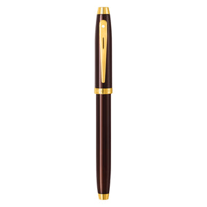 Sheaffer 100 E9370 Glossy Coffee Brown With PVD Gold-Tone Trim Fountain Pen (WW30)