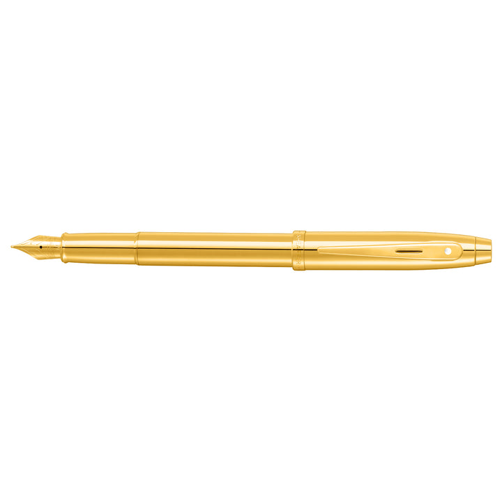 Sheaffer 100 E9372 PVD Gold With PVD Gold Trims Fountain Pen  (WW30) — Sheaffer fountain pen — precision nib writing instrument, at Cityluxe Singapore stationery store