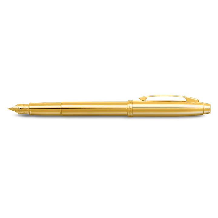 Sheaffer 100 E9372 PVD Gold With PVD Gold Trims Fountain Pen  (WW30) — Sheaffer fountain pen — precision nib writing instrument, at Cityluxe Singapore stationery store