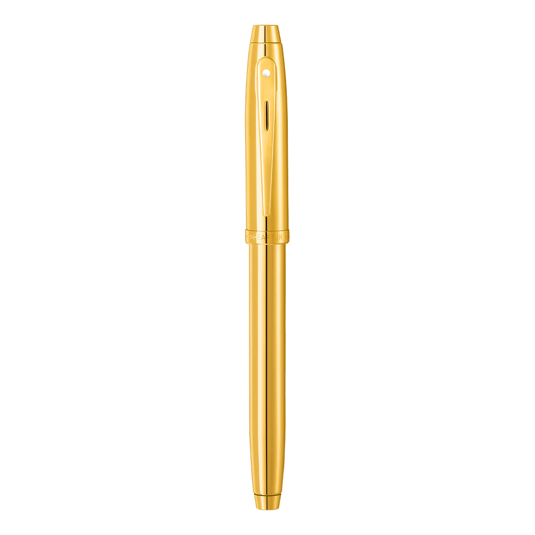 Sheaffer 100 E9372 PVD Gold With PVD Gold Trims Fountain Pen  (WW30) — Sheaffer fountain pen — precision nib writing instrument, at Cityluxe Singapore stationery store