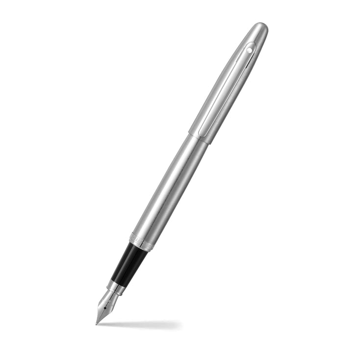 Sheaffer VFM 9426 Brushed Chrome Fountain Pen With Chrome Trim in Medium Nib (WW31) — Sheaffer fountain pen — precision nib writing instrument, at Cityluxe Singapore stationery store