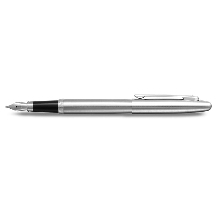 Sheaffer VFM 9426 Brushed Chrome Fountain Pen With Chrome Trim in Medium Nib (WW31) — Sheaffer fountain pen — precision nib writing instrument, at Cityluxe Singapore stationery store