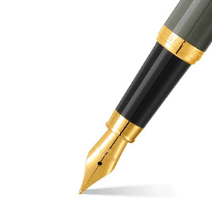 Sheaffer VFM E9427 Fountain Pen - Glossy Light Gray with PVD Gold-tone Trims