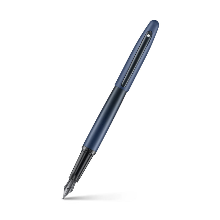 Sheaffer VFM 9429 Matt Blue  With Matt Black PVD Trims  Fountain Pen (WW31) — Sheaffer fountain pen — precision nib writing instrument, at Cityluxe Singapore stationery store