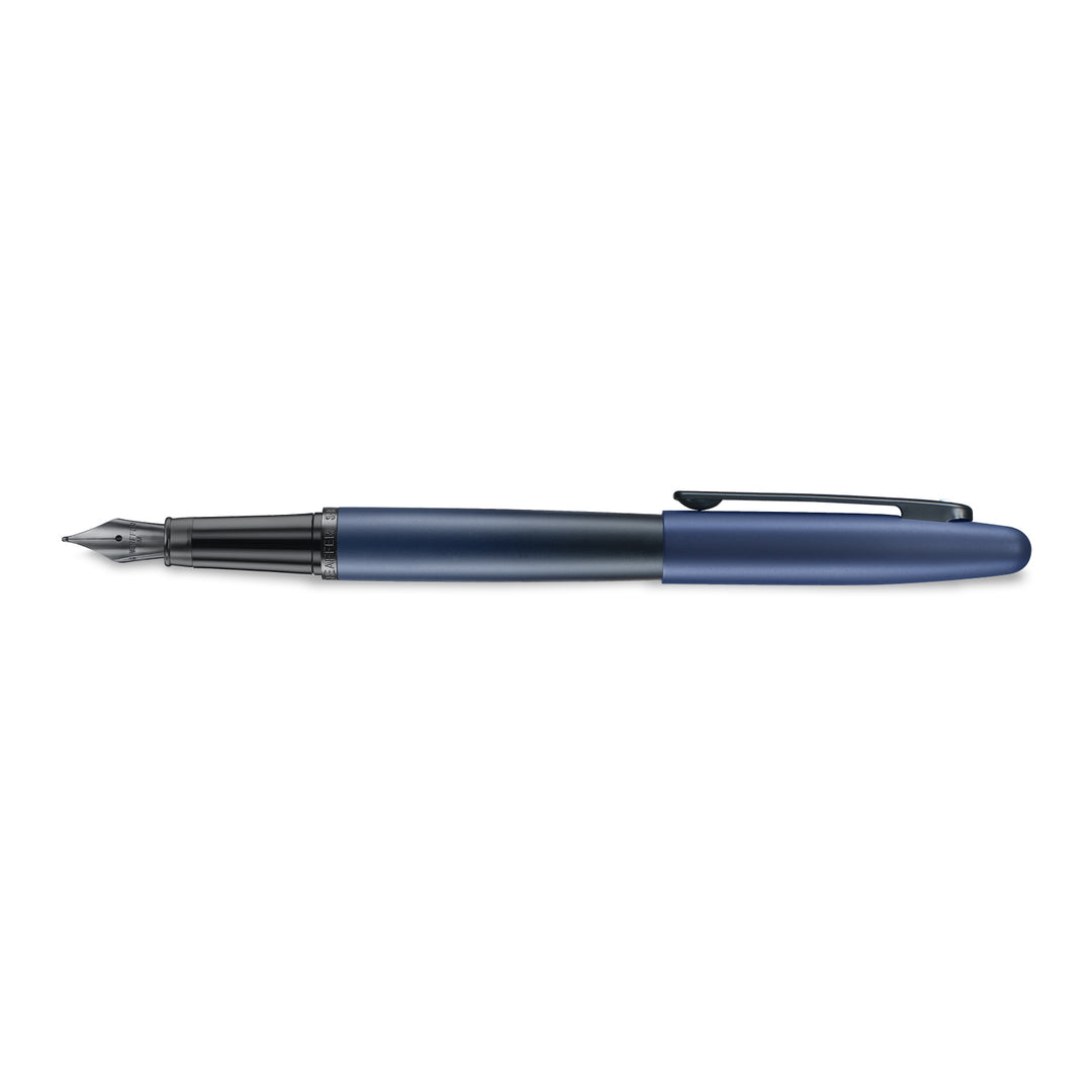 Sheaffer VFM 9429 Matt Blue  With Matt Black PVD Trims  Fountain Pen (WW31) — Sheaffer fountain pen — precision nib writing instrument, at Cityluxe Singapore stationery store
