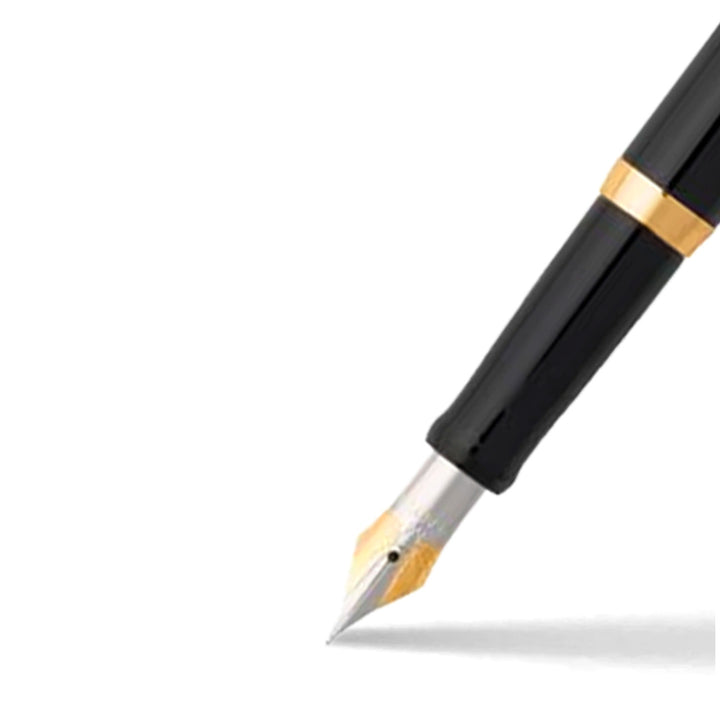 Sheaffer SAGARIS E9471 Gloss Black With Gold Tone Trim Fountain Pen  (WW30) — Sheaffer fountain pen — precision nib writing instrument, at Cityluxe Singapore stationery store