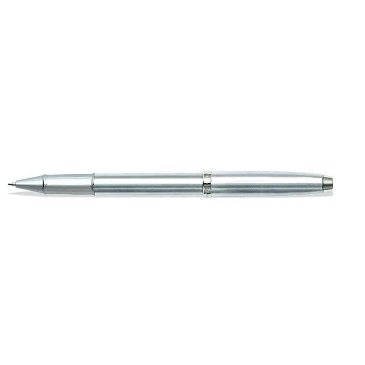 Sheaffer 100 E9306 Brushed Chrome With Chrome Plated Trims Rollerball Pen (WW30) — Sheaffer rollerball pen — fluid gel ink writing instrument, at Cityluxe Singapore
