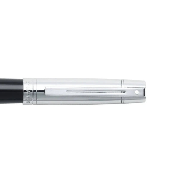 Load image into Gallery viewer, Sheaffer 300 E9314 Rollerball Pen - Glossy Black Barrel and Chrome Cap with Chrome Plated Trims
