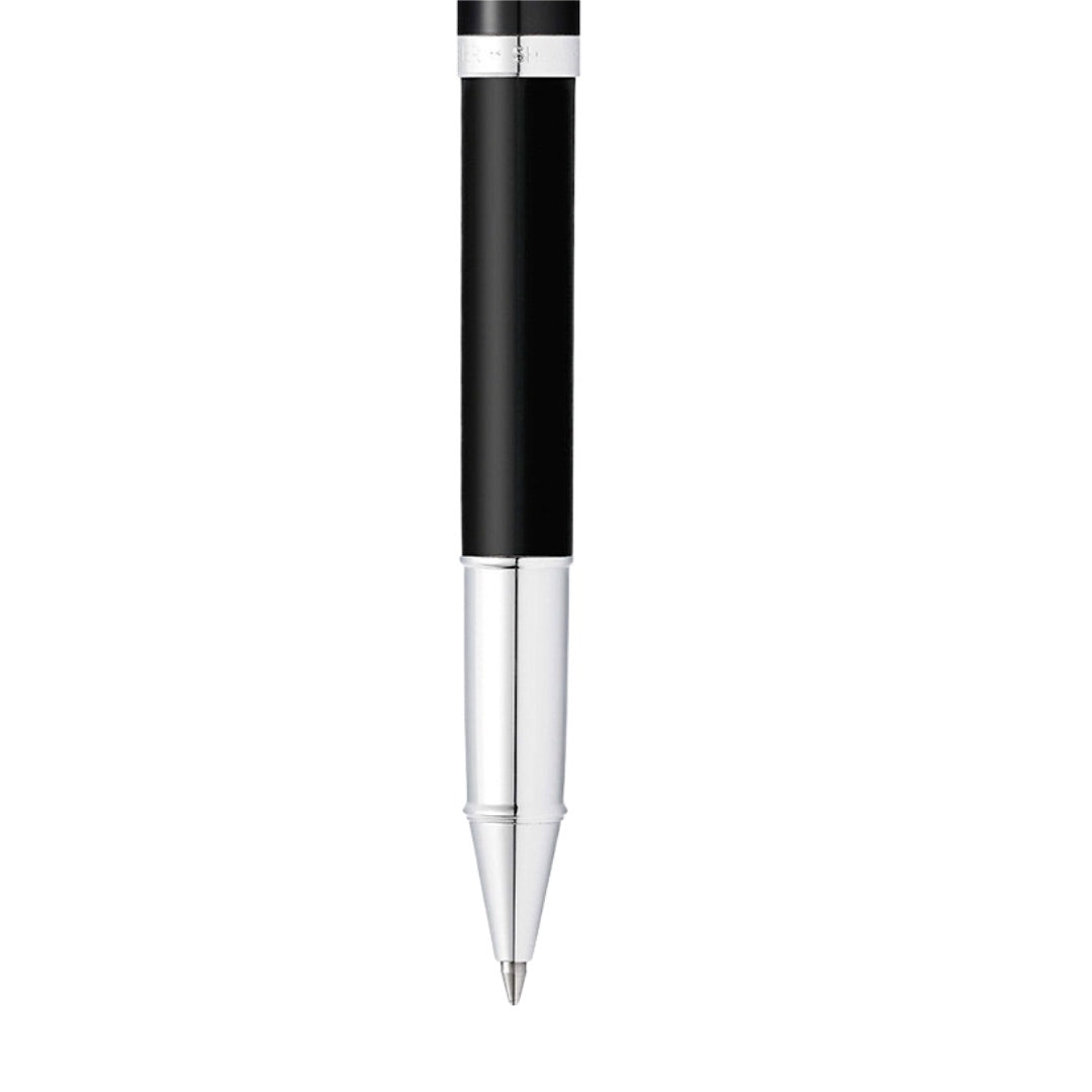 Sheaffer 100 E9317 Matte Black With Chrome Trims Rollerball Pen (WW30) — Sheaffer rollerball pen — fluid gel ink writing instrument, at Cityluxe Singapore