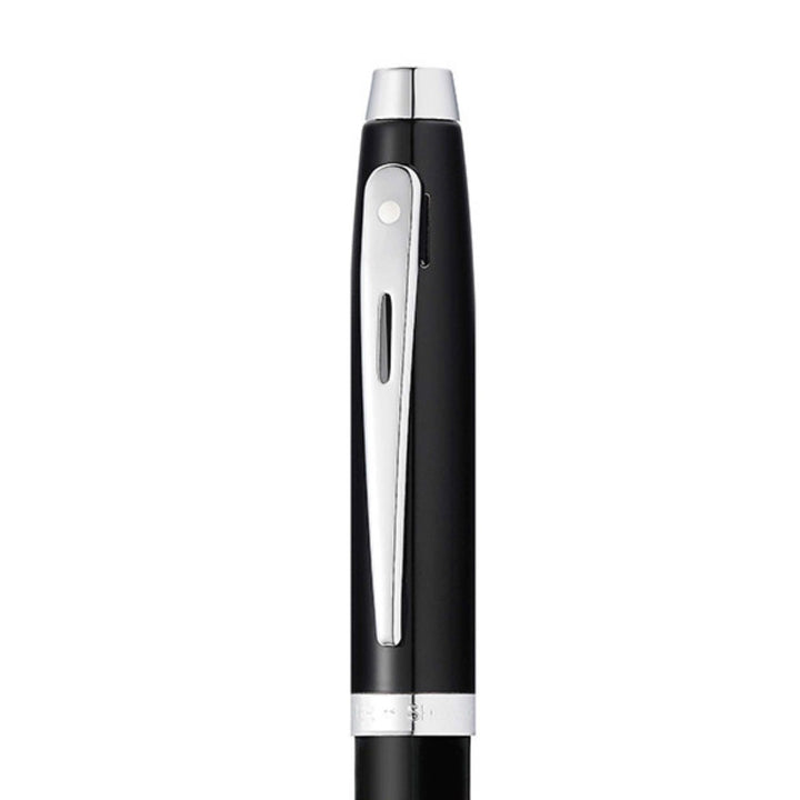 Sheaffer 100 E9317 Matte Black With Chrome Trims Rollerball Pen (WW30) — Sheaffer rollerball pen — fluid gel ink writing instrument, at Cityluxe Singapore
